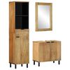vidaXL 3 Piece Bathroom Furniture Set Brown Solid Wood Mango