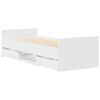 vidaXL Bed Frame without Mattress White 75x190 cm Small Single