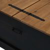 vidaXL Storage Chest HALDEN Black 91x91x47 cm Solid Wood Pine