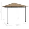 vidaXL Gazebo 3x3x2.7 m Taupe 180 g/m²