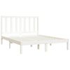 vidaXL Bed Frame without Mattress White Solid Wood Pine 140x200 cm