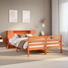 vidaXL Bookcase Bed without Mattress Wax Brown 140x190 cm Solid Wood Pine