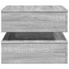 vidaXL Coffee Table with LED Lights Grey Sonoma 50x50x40 cm