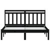 vidaXL Bed Frame without Mattress Black Solid Wood 140x190 cm (810001+814098)