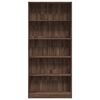 vidaXL Bookcase Brown Oak 80x24x176 cm Engineered Wood