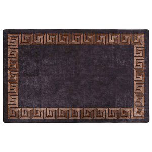 vidaXL Rug Washable 160x230 cm Black and Gold