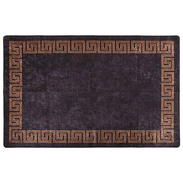 vidaXL Rug Washable 160x230 cm Black and Gold