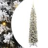 vidaXL Artificial Christmas Tree Green and White 180 cm
