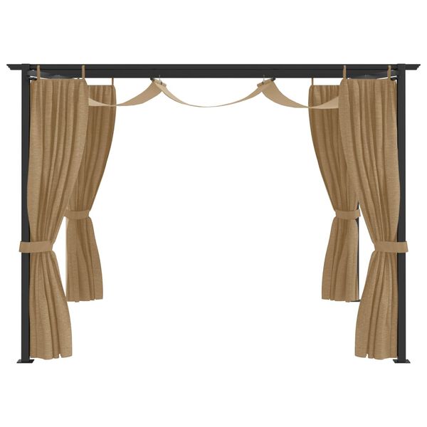 vidaXL Gazebo 4x3 m Taupe