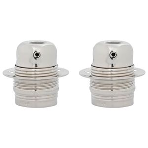 vidaXL Lamp Holders 2 pcs Satin Nickel E27