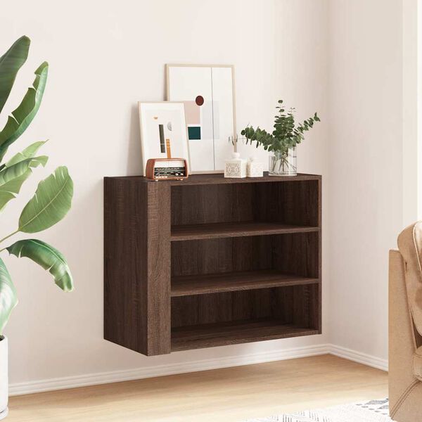 vidaXL Wall Cabinet Brown Oak 75x35x60 cm Engineered Wood