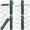 vidaXL Fence Post Green 50 x 0.8 m (50 mm mesh) Steel and PVC