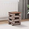 vidaXL Stool Natural 30 x 30 x 38 cm Solid Teak Wood