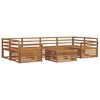 vidaXL Outdoor Sofa Set 7 pcs Natural Solid Acacia Wood