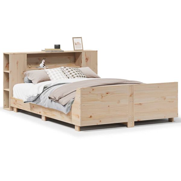 vidaXL Bed Frame without Mattress 140x190 cm Solid Wood Pine