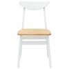 vidaXL Dining Chairs 2 pcs White 42 x 47.5 x 81 cm Solid Rubber Wood