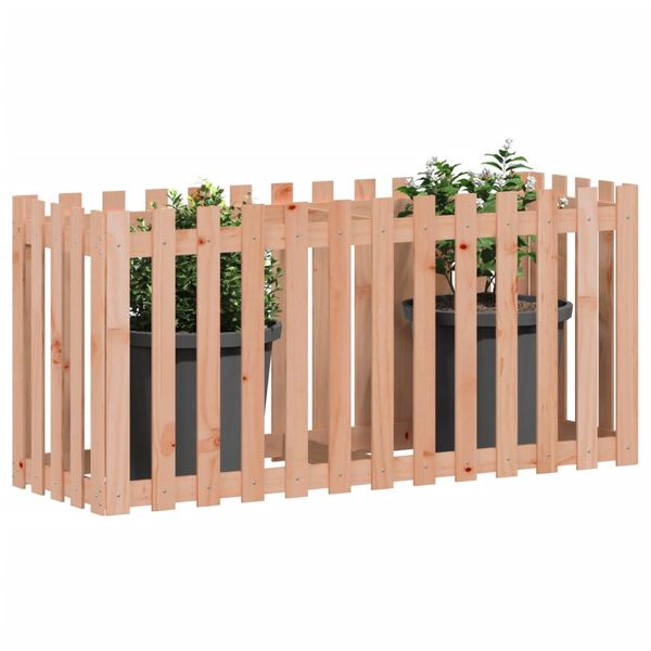 vidaXL Garden Raised Bed with Fence Design 150x50x70 cm Solid Wood Douglas