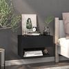 vidaXL Wall-mounted Bedside Cabinet Black
