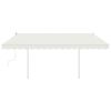 vidaXL Manual Retractable Awning with LED 4x3.5 m Cream