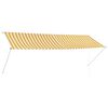 vidaXL Retractable Awning 350x150 cm Yellow and White