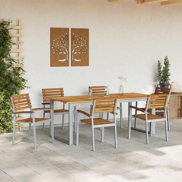 vidaXL Garden Chair 6 pcs Brown 56 x 57 x 87cm Solid Acacia wood
