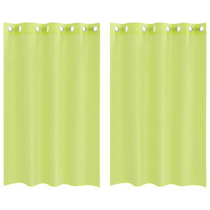 vidaXL Voile Curtains with Grommets 2 pcs Apple Green 140x175 cm
