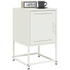 vidaXL Bedside Cabinet White 36x39x60.5 cm Steel