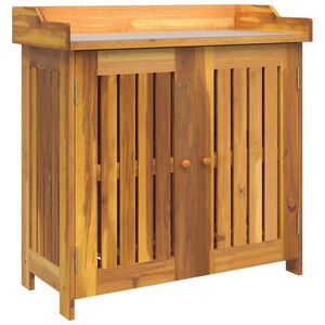 vidaXL Garden Cabinet Natural 78 x 36.5 x 78cm Solid Acacia Wood