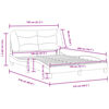 vidaXL Bed Frame with LED without Mattress "Hvar" Cappuccino 120x200 cm