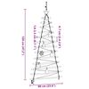 vidaXL Christmas Tree with 50 LEDs Natural 120 cm Solid Ash wood