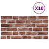 vidaXL 3D Wall Panels with Dark Brown Brick Design 10 pcs EPS