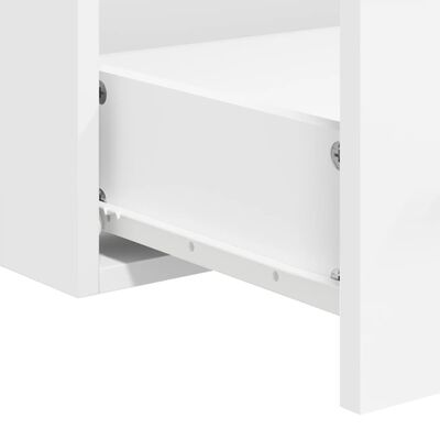 vidaXL Bathroom Cabinet with Mirror White Engineered Wood