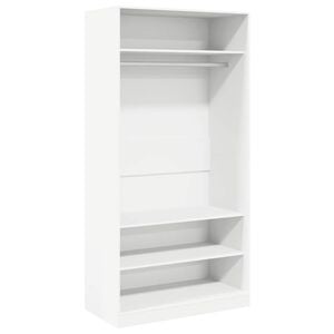 vidaXL Wardrobe White 100x50x200 cm Engineered Wood
