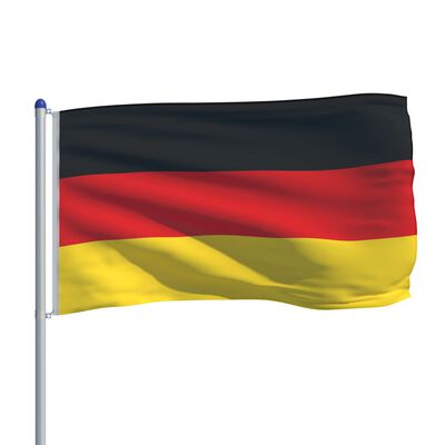 vidaXL Germany Flag and Pole Aluminium 6 m