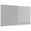 vidaXL Kitchen Backsplash Light Grey 90 x 50 cm Tempered Glass