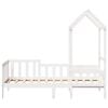 vidaXL Day Bed with Roof without Mattress White 80x200 cm Solid Wood