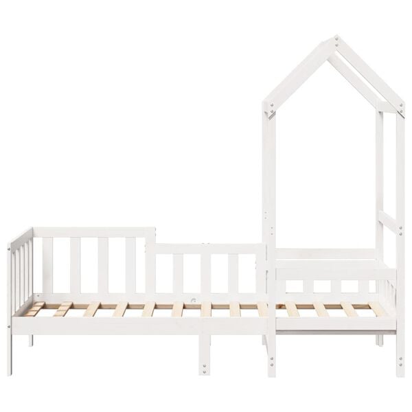 vidaXL Day Bed with Roof without Mattress White 80x200 cm Solid Wood