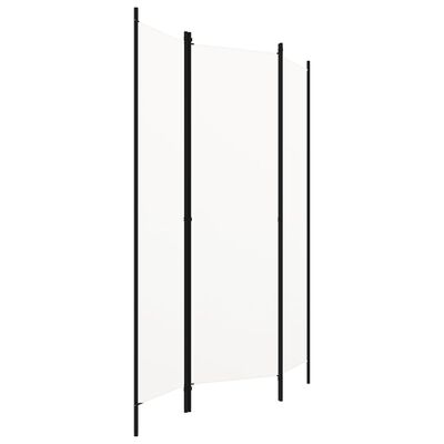 vidaXL 3-Panel Room Divider White 150x180 cm