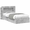 vidaXL Bed Frame with Storage with Headboard Concrete Grey 75 x 190 cm