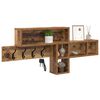 vidaXL Wall-Mounted Coat Rack with Shelf Old Wood 100 x 12 x 43.5 cm