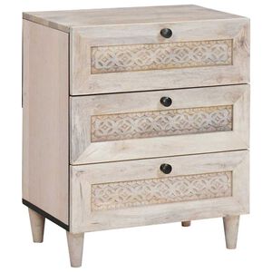 vidaXL Bedside Cabinet White 50 x 33 x 62 cm Engineered Wood