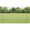 vidaXL Fence Post Silver 50 x 0.5 m (25 x 25 mm mesh) Steel