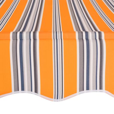 vidaXL Manual Retractable Awning 100 cm Yellow and Blue Stripes