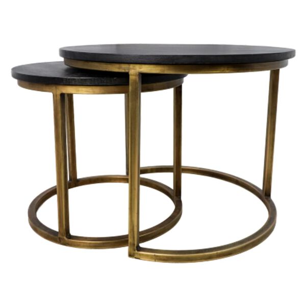 HSM Collection 2 Piece Coffee Table Set Finnley Round