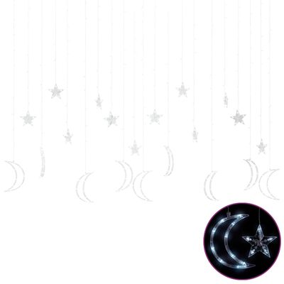 vidaXL Star and Moon Fairy Lights Remote Control 345 LED Cold White