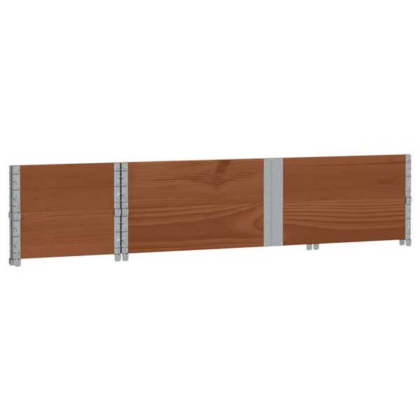 vidaXL Pallet Collars 2 pcs Brown 150x50 cm Solid Wood Pine