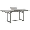 vidaXL Garden Table | Grey | Solid Acacia Wood | Medium | Extendable