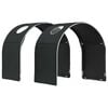vidaXL Bed Tunnel 2 pcs Black 211 x 52.5 x 2 cm Polyester