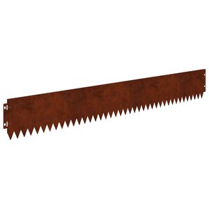 vidaXL Lawn Edging 30 pcs 103 x 15 cm Steel Rusty
