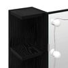 vidaXL Mirror Cabinet Black Oak 70 x 16.5 x 60 cm Engineered Wood